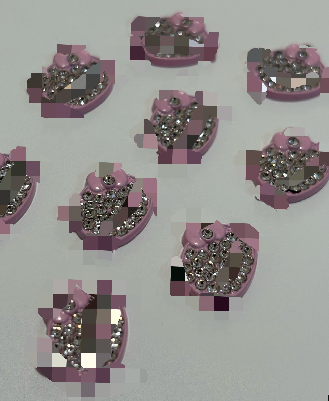 Pink Bling Mini Heads