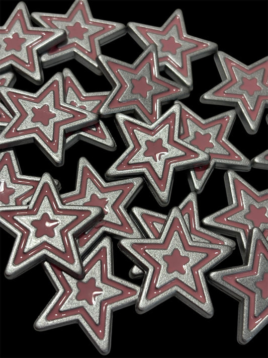 Silver Pink Star Mix
